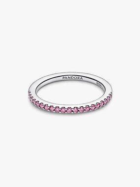 Pandora Sparkling Pink Band Ring